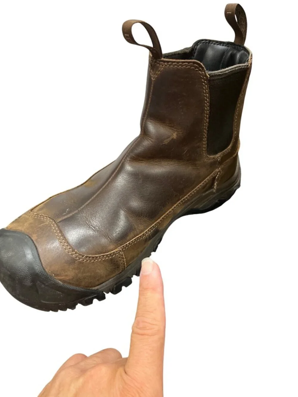 keen warm mens brown leather waterproof thermal ankle boos sz 8.5 SKU 10-794